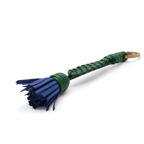 NEW Bottega Veneta Leather Blue Flower Keychain With Dustbag - Picture 2 of 14